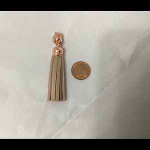 Copper Leather Tassel Zipper Pull